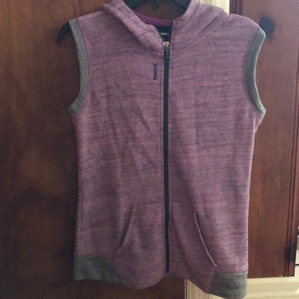 Reebok Girls Purple and Gray Sleeveless Jacket